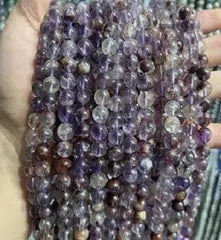 Natural Gemstone Loose Beads Necklace - purple ghost - NO.171 ABC Jewelries